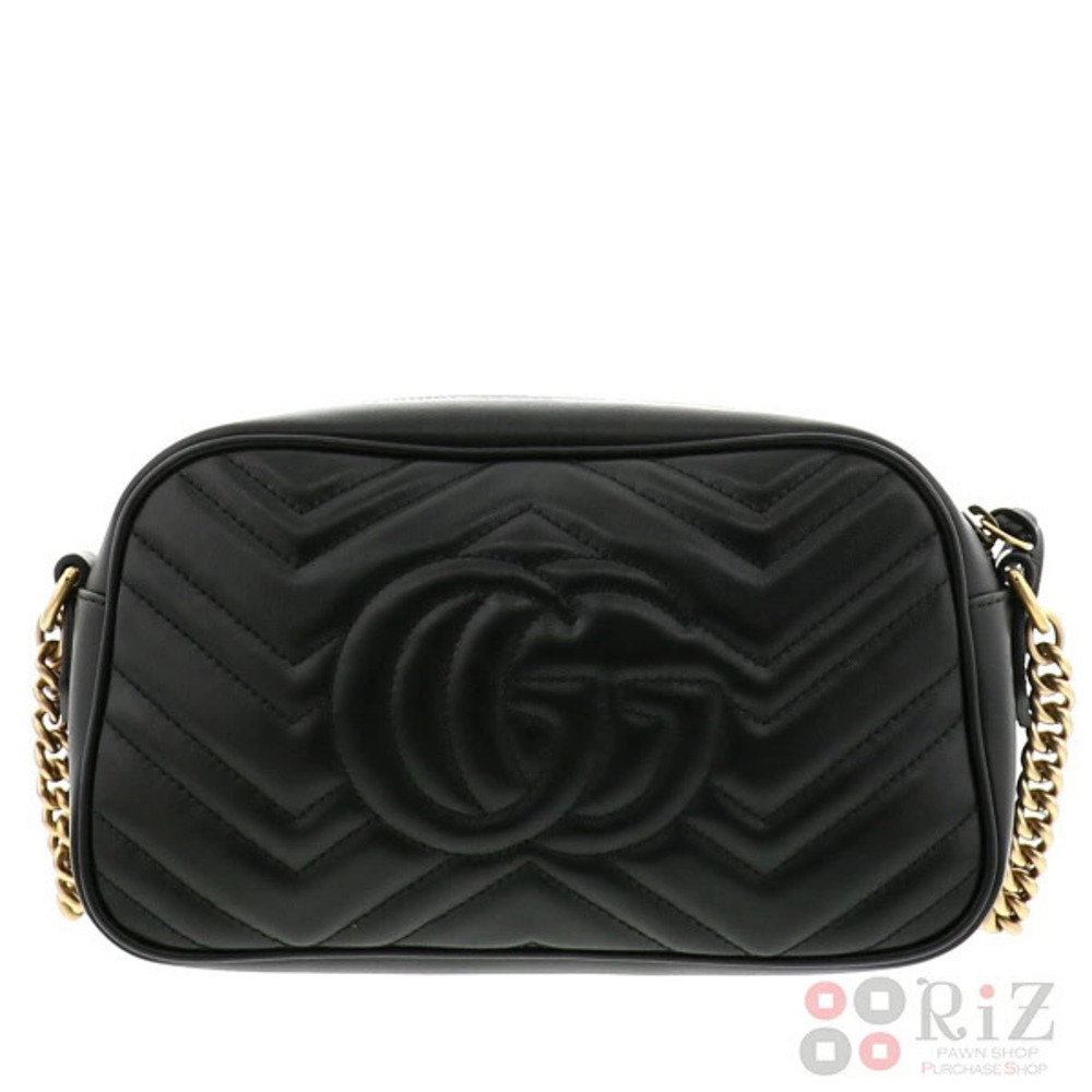Gucci Quilted Messenger Shoulder GG marmont GG Black Bag Marmont